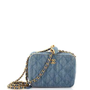 CHANEL Pearl Crush Zip Around Vanity Case with Cha