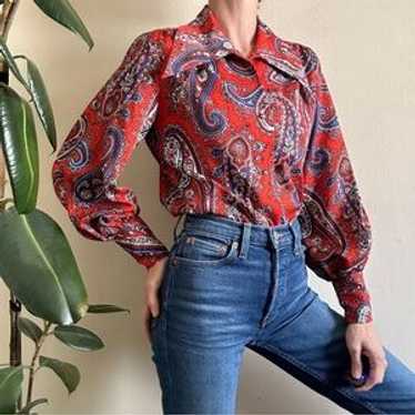 70's Paisley Blouse - image 1