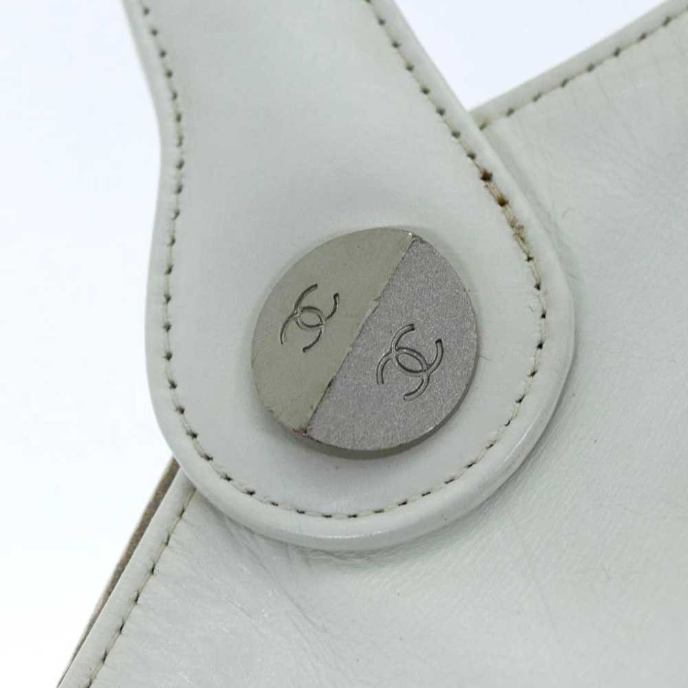 Chanel White Leather Tote - image 8