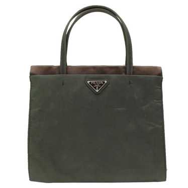 Prada PRADA Triangle Logo Handbag Khaki - image 1