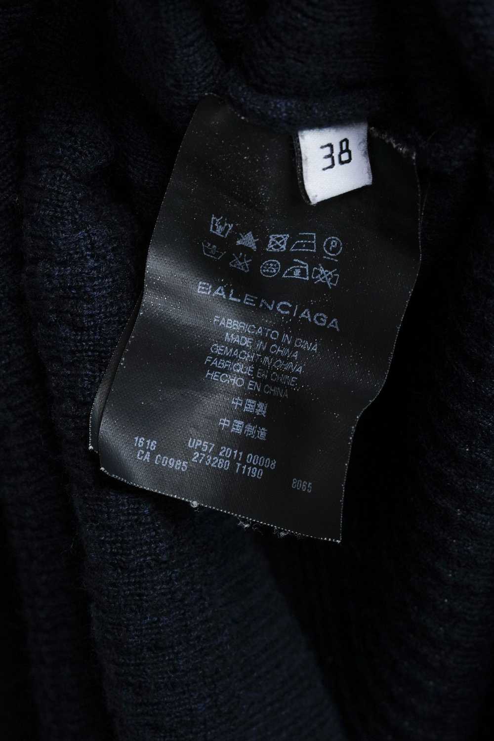 Balenciaga Balenciaga Navy Blue Knit Sweater Dress - image 9