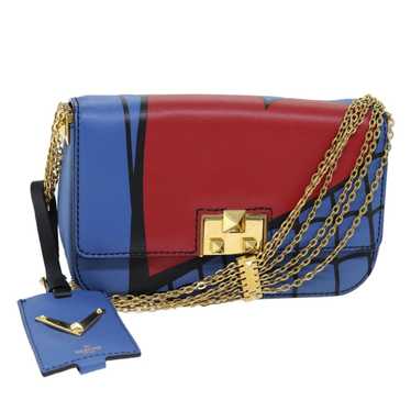 Valentino VALENTINO Chain Shoulder Bag Leather Bl… - image 1