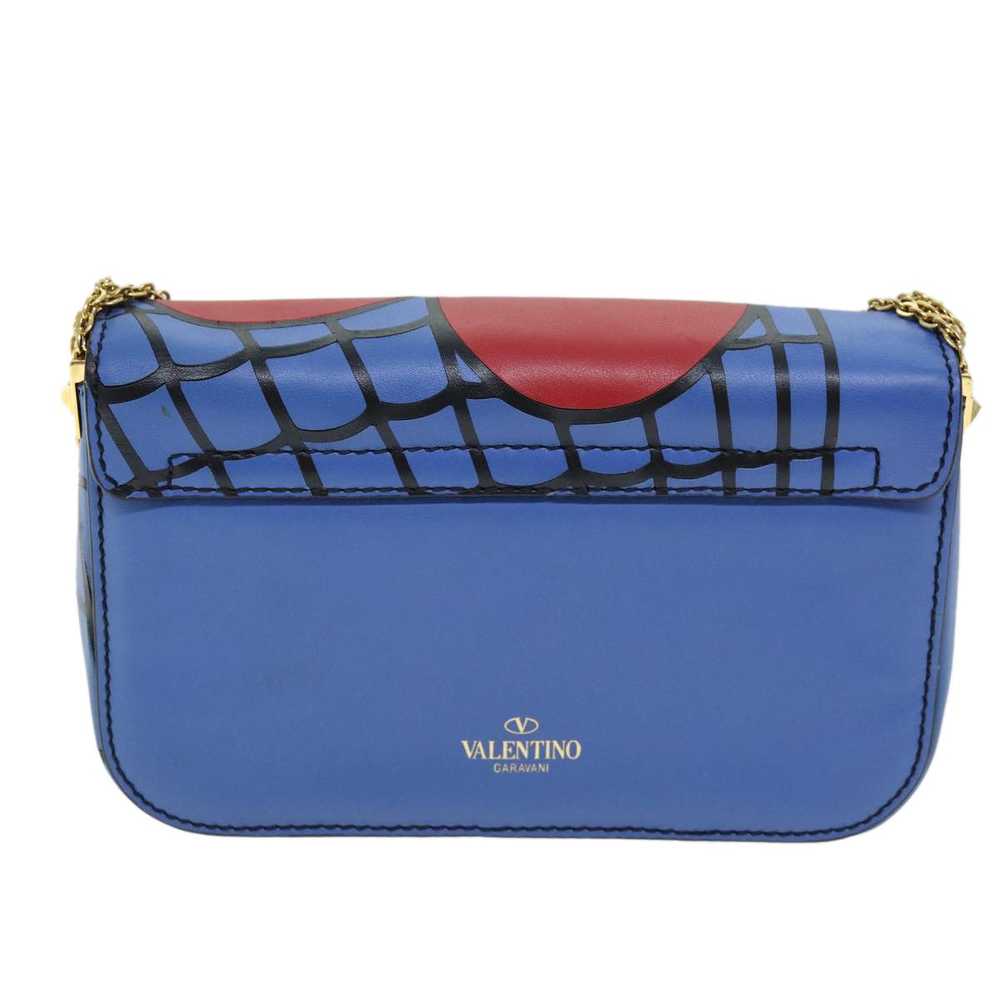 Valentino VALENTINO Chain Shoulder Bag Leather Bl… - image 2