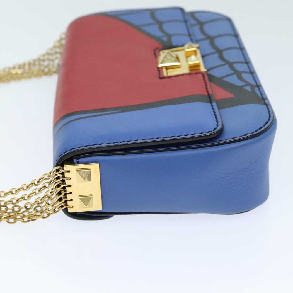 Valentino VALENTINO Chain Shoulder Bag Leather Bl… - image 3