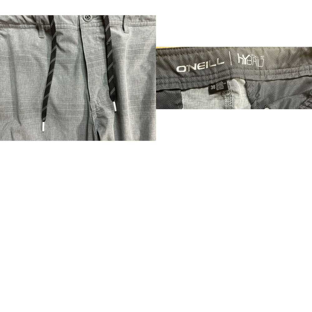 Vintage Oneill Shorts Men’s Hybrid Plaid Gray Fla… - image 4