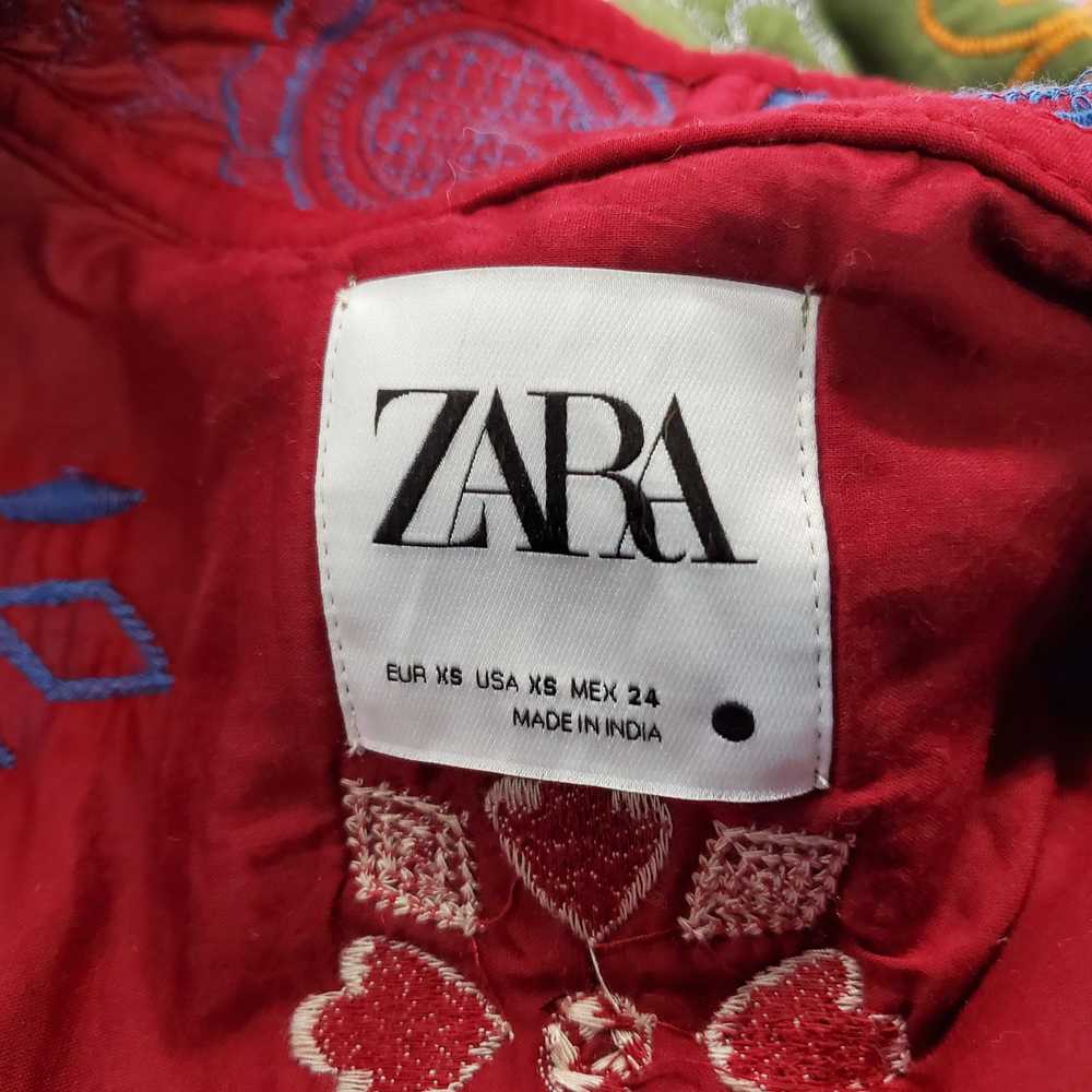 Zara Women's Multicolor Embroidered Patchwork Qui… - image 3