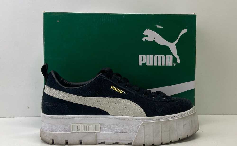 Puma Mayze Suede Platform Sneakers Black 8.5 - image 1