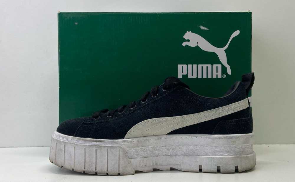 Puma Mayze Suede Platform Sneakers Black 8.5 - image 2