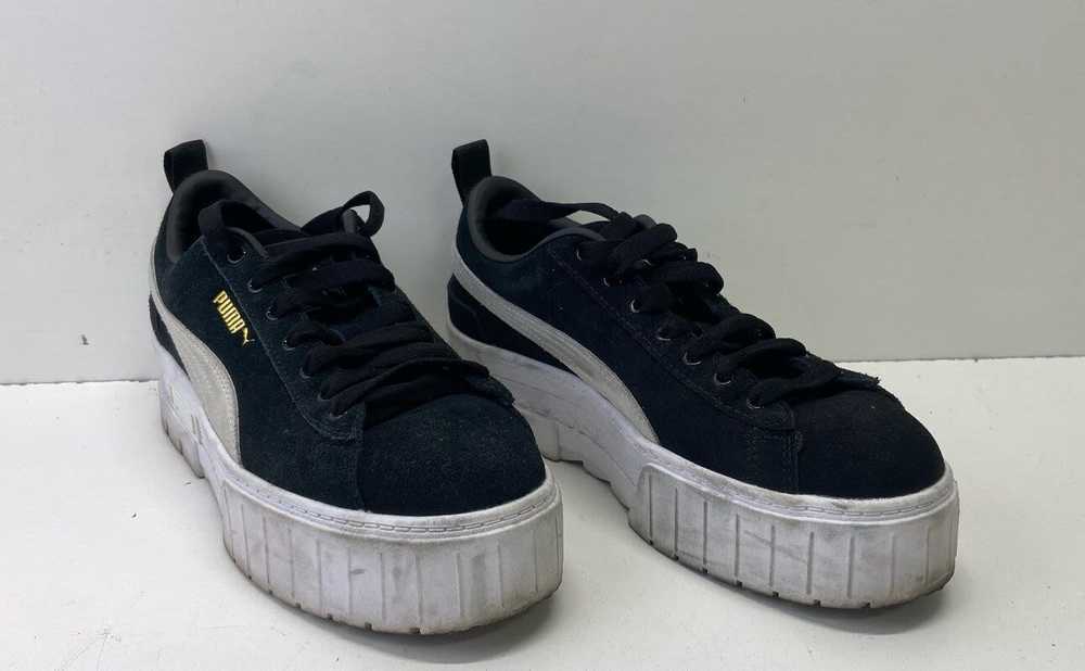 Puma Mayze Suede Platform Sneakers Black 8.5 - image 3