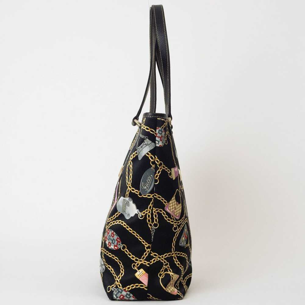 Gucci Gucci Satin Tote Bag Chain Pattern 153009 B… - image 2