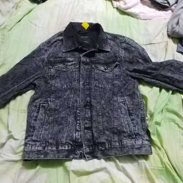 Cotton On ACID WASH BLACK DENIM JACKET PIT 20 PER… - image 1