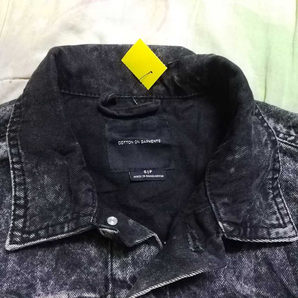 Cotton On ACID WASH BLACK DENIM JACKET PIT 20 PER… - image 3