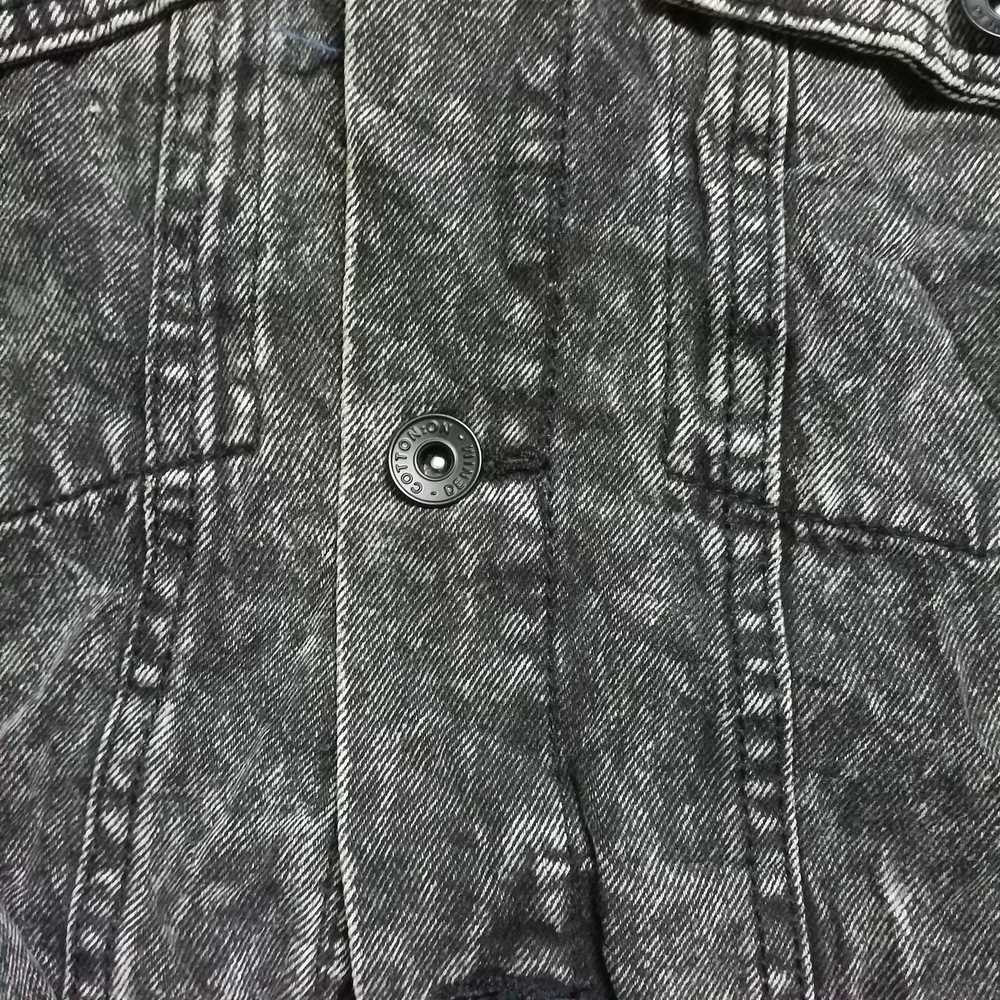 Cotton On ACID WASH BLACK DENIM JACKET PIT 20 PER… - image 4