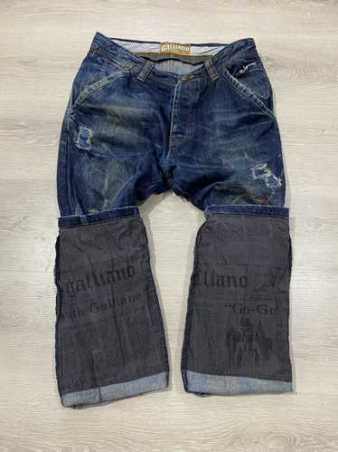 Galliano Galliano Patchwork Distressed Newspaper … - image 1