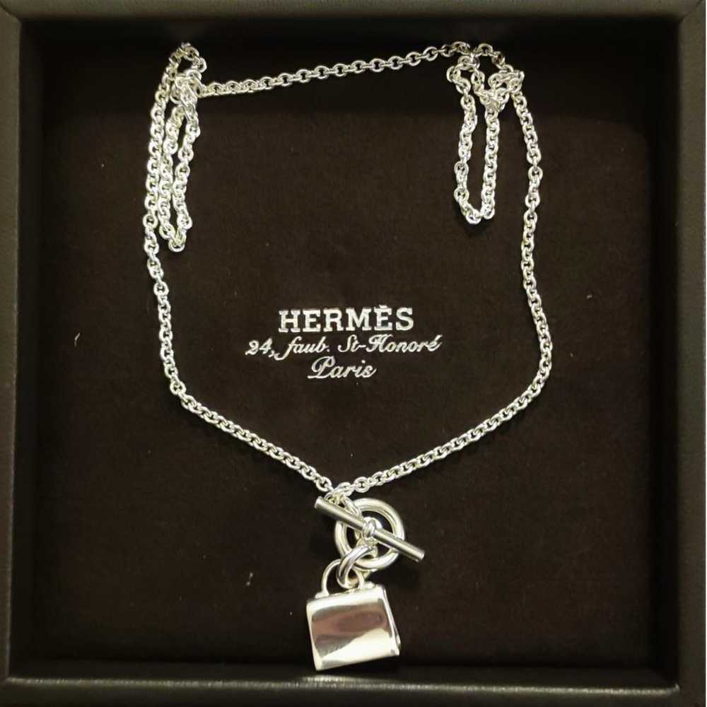 Hermès Amulette silver necklace - image 2