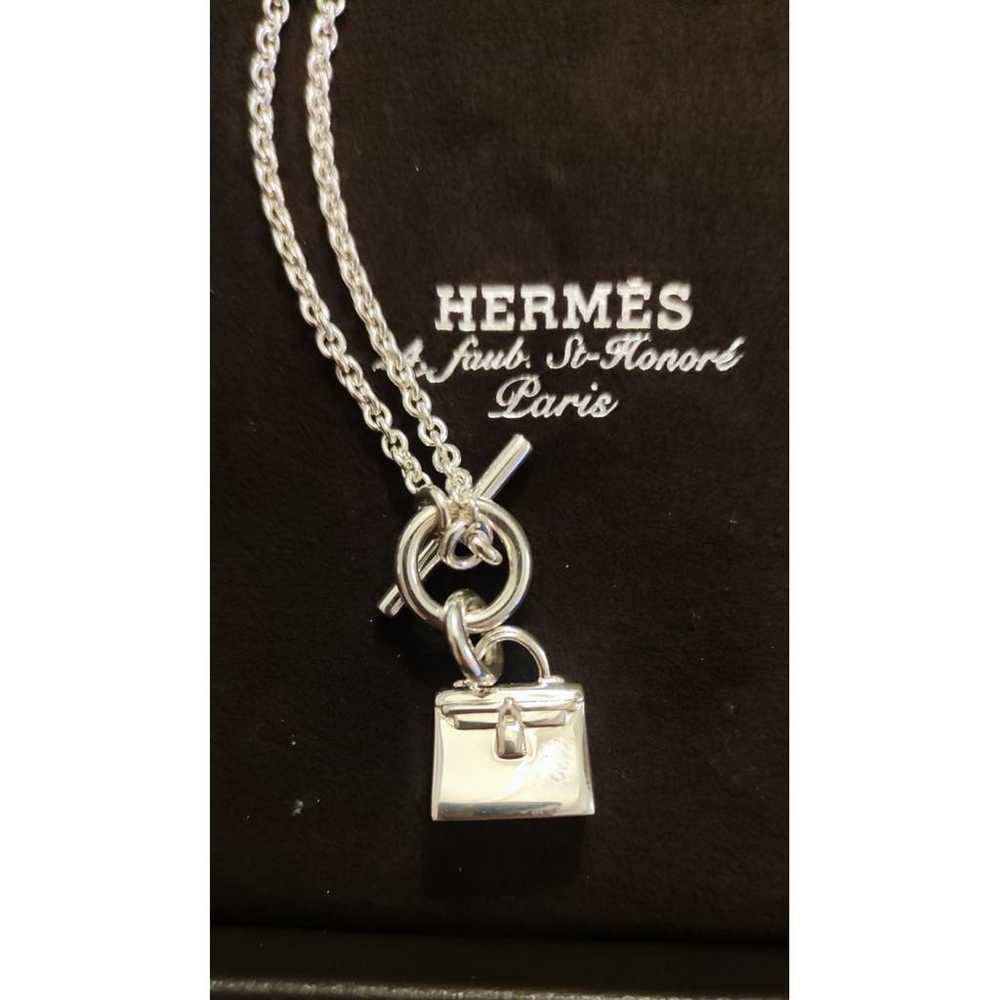 Hermès Amulette silver necklace - image 3