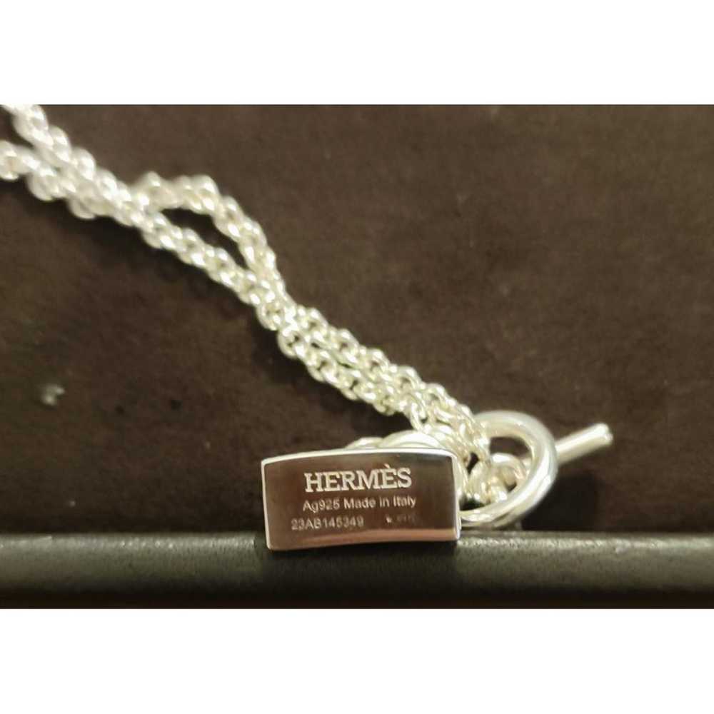 Hermès Amulette silver necklace - image 4