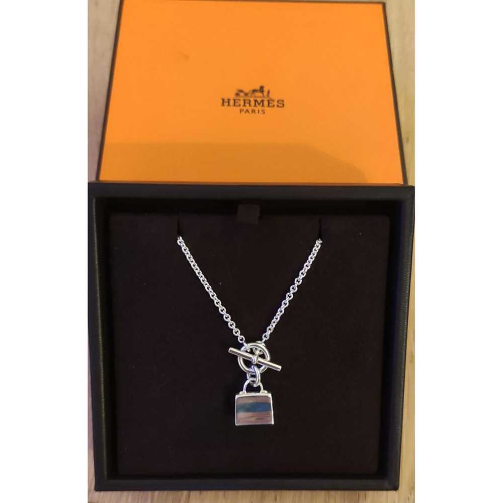 Hermès Amulette silver necklace - image 5