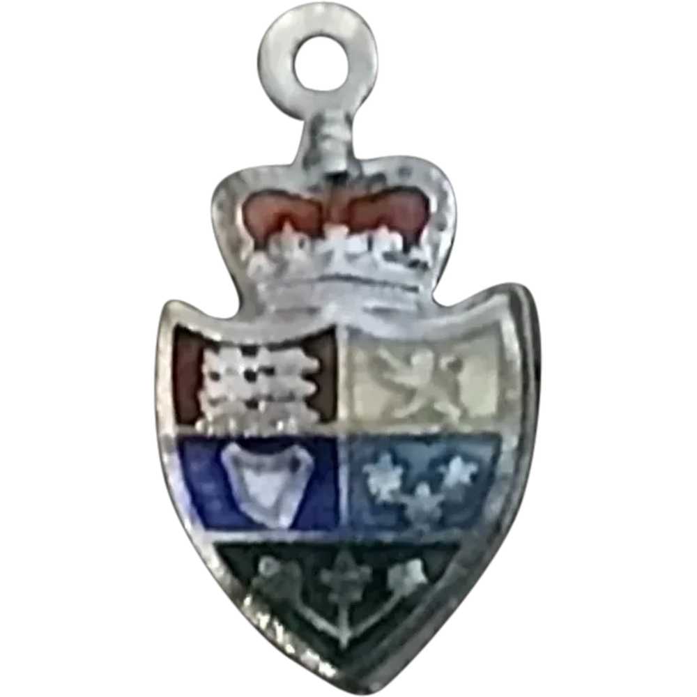 Sterling Siver Enameled Canadian Travel Charm - image 1