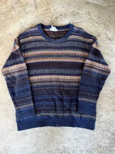 Coloured Cable Knit Sweater × Vintage CRAZY ESSEN… - image 1