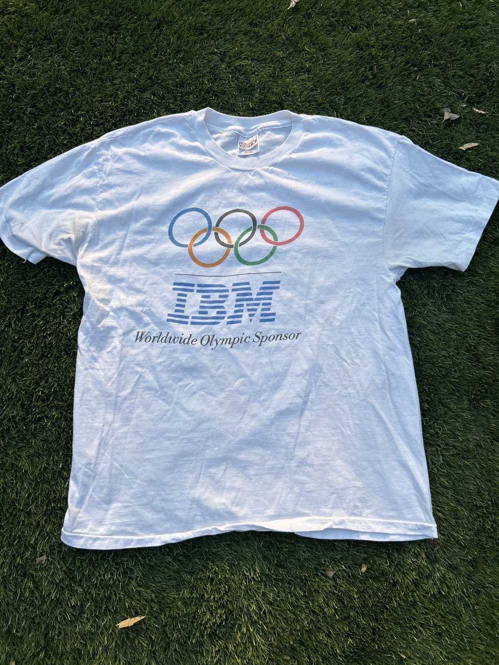 Hanes × Vintage Vintage Olympics Hanes Beefy Tee - image 1