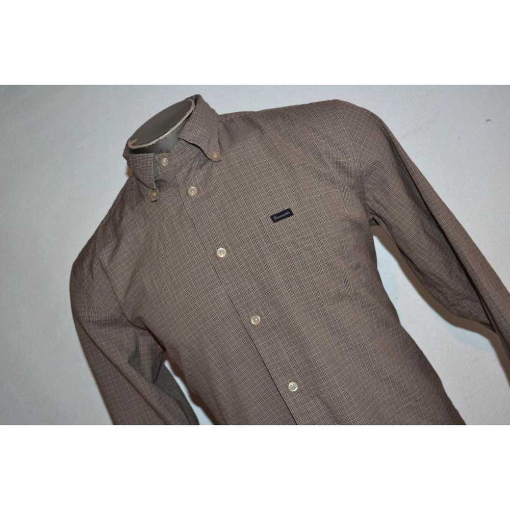 Vintage 32956 Faconnable Dress Shirt Club Brown P… - image 2