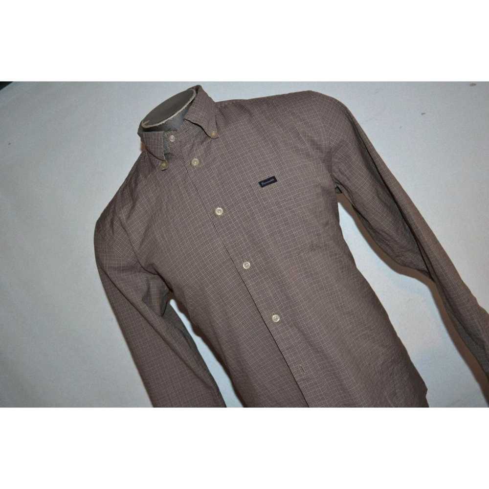 Vintage 32956 Faconnable Dress Shirt Club Brown P… - image 3