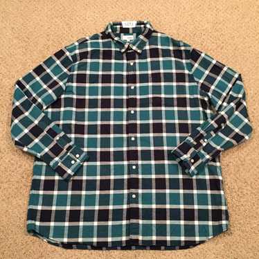 Vintage Sonoma Shirt Mens XXL Blue Plaid Long Sle… - image 1