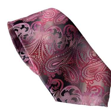 Stacy Adams Stacy Adams Tie Pink&Silver Paisley C… - image 1