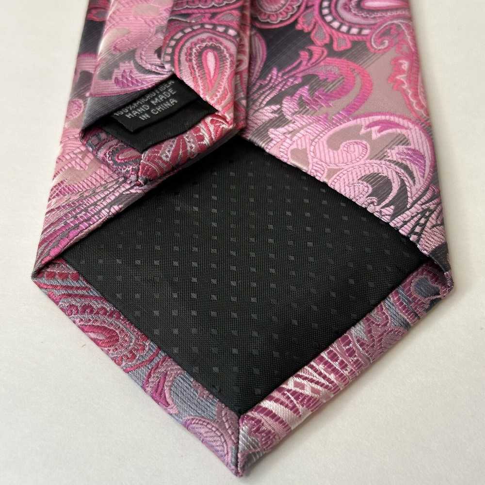 Stacy Adams Stacy Adams Tie Pink&Silver Paisley C… - image 4