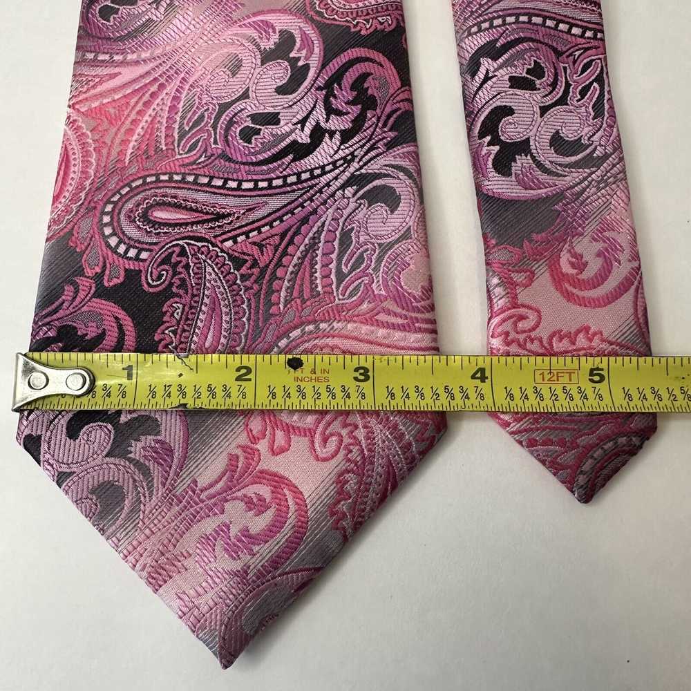 Stacy Adams Stacy Adams Tie Pink&Silver Paisley C… - image 6