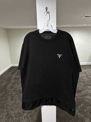 トップス 90s prada long tee (s) black Prada Long-Sleeved Cotton T-Shirt in Blue for Men | Lyst