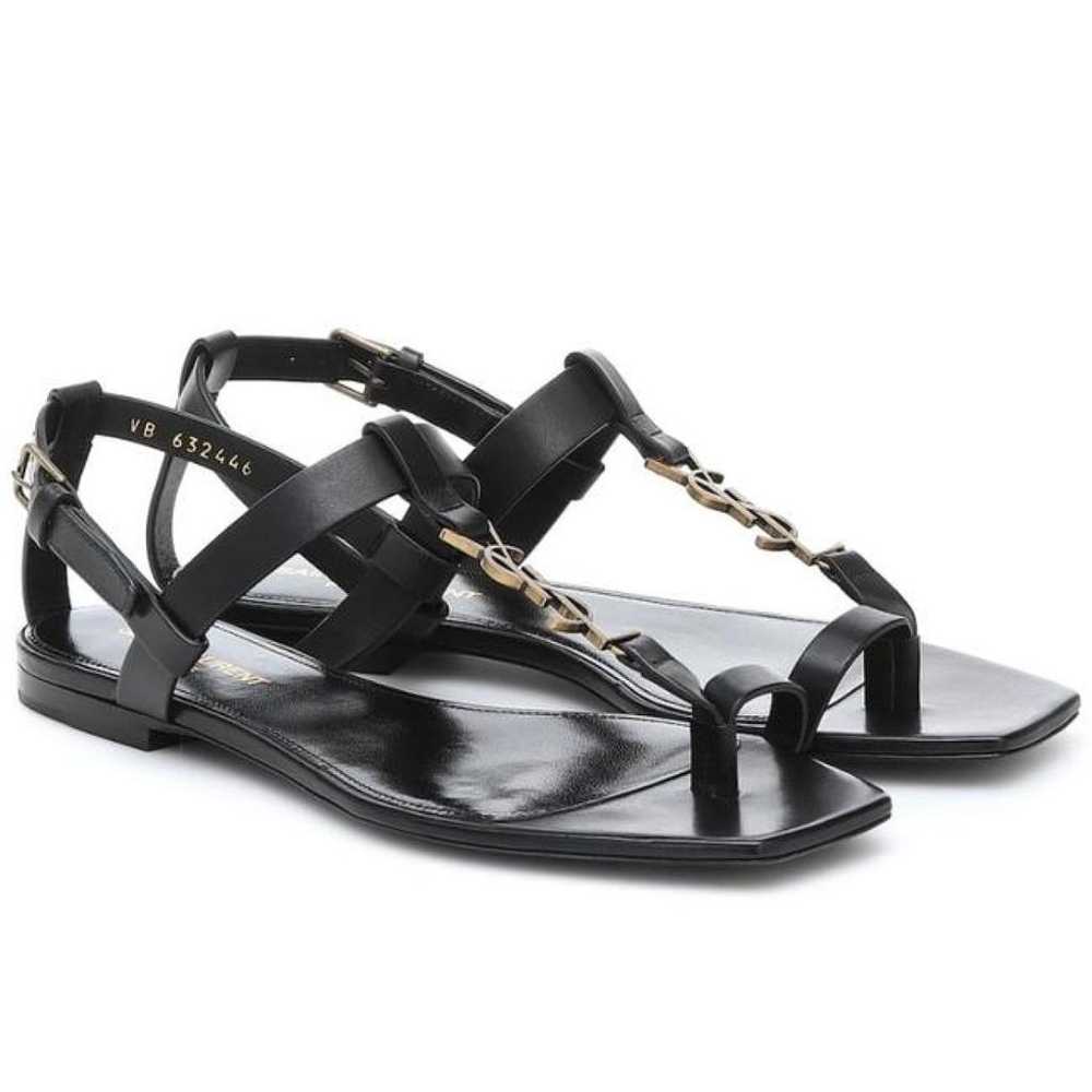 Saint Laurent Cassandra leather sandal - image 2