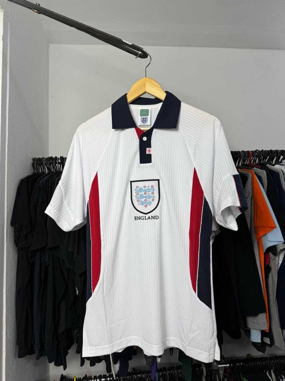 Rare × Soccer Jersey × Vintage England vintage So… - image 1