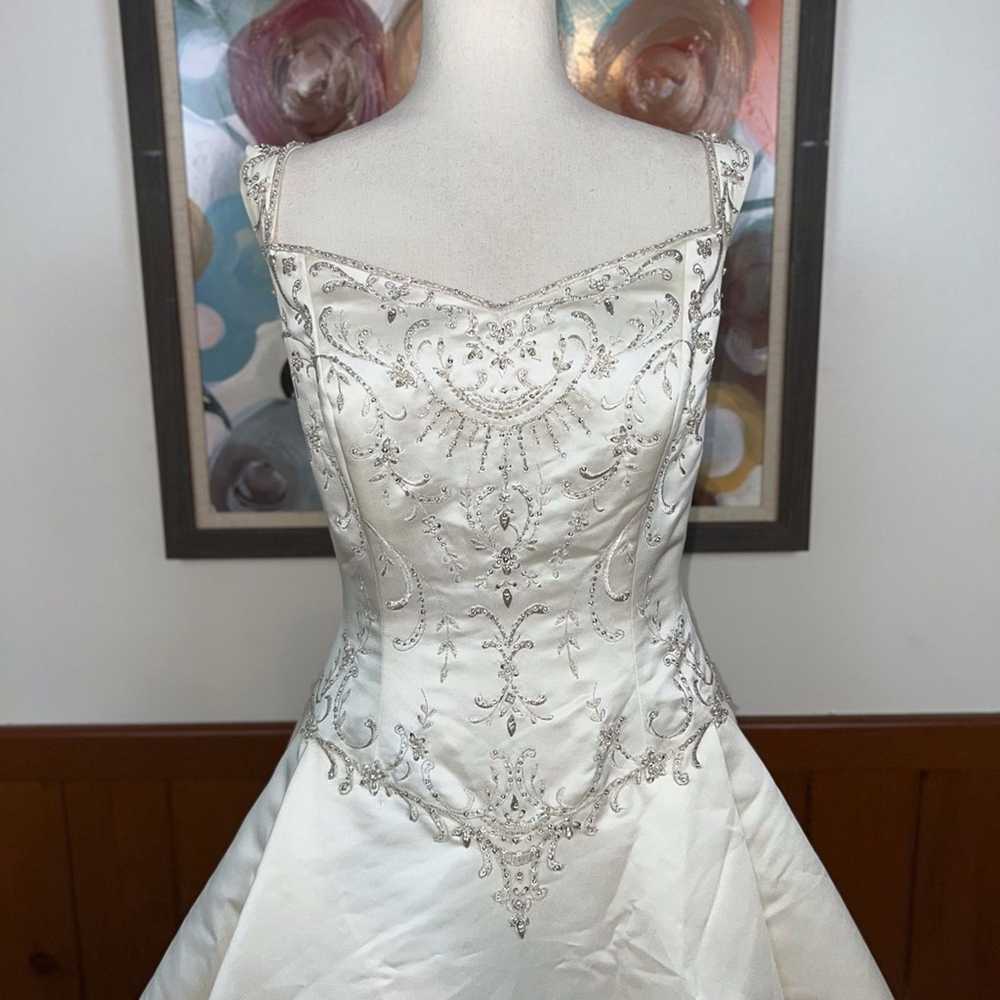 Unkwn Stunning Jasmine Beaded Satin Wedding Gown! - image 3