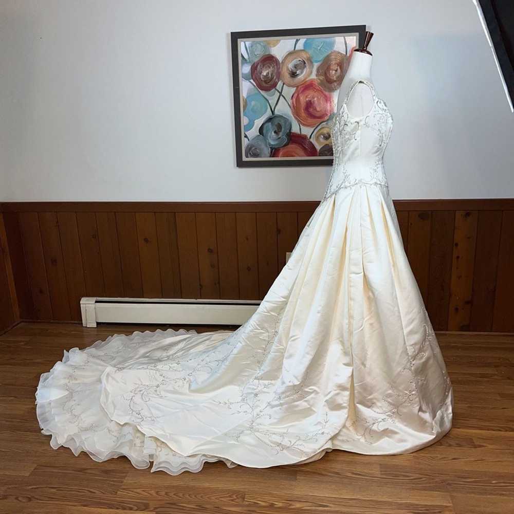 Unkwn Stunning Jasmine Beaded Satin Wedding Gown! - image 4