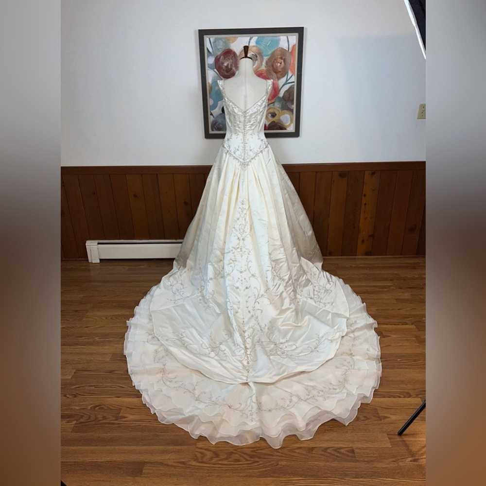 Unkwn Stunning Jasmine Beaded Satin Wedding Gown! - image 5