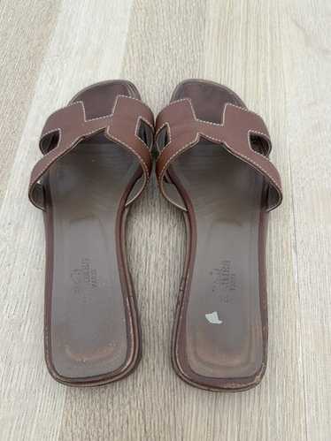 靴 Hermes Oran 37 Hermes Womens White Oran Sandals Slippers 37 Shoes Loafers