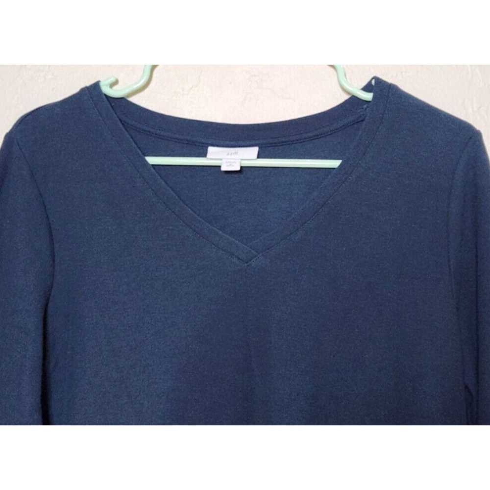 Vintage J Jill Petite M Knit Top 3/4 Sleeve V-Nec… - image 3