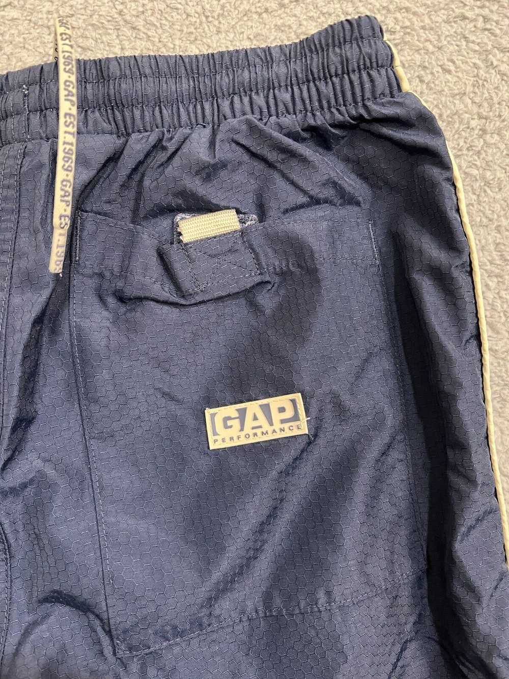 Gap Vintage GAP Track Pants Blue Ankles Nylon Lin… - image 7