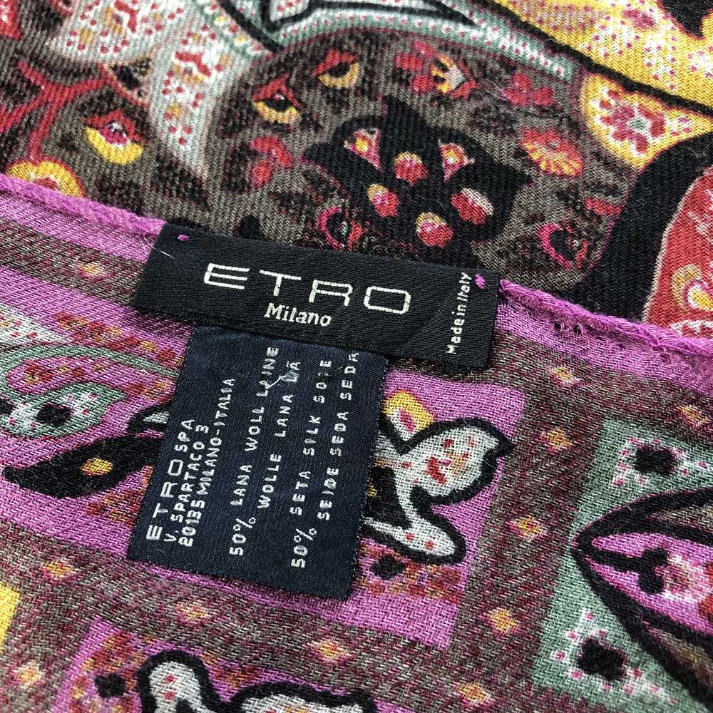 Etro × Paislee × Vintage Etro Paisley Wool Silk S… - image 5