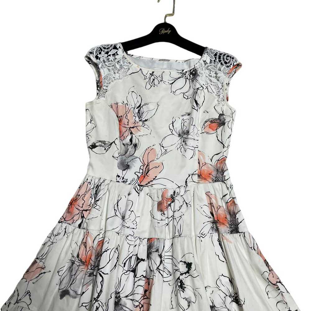 Blugirl blumarine Floral Lace Party Dress Sleevel… - image 3