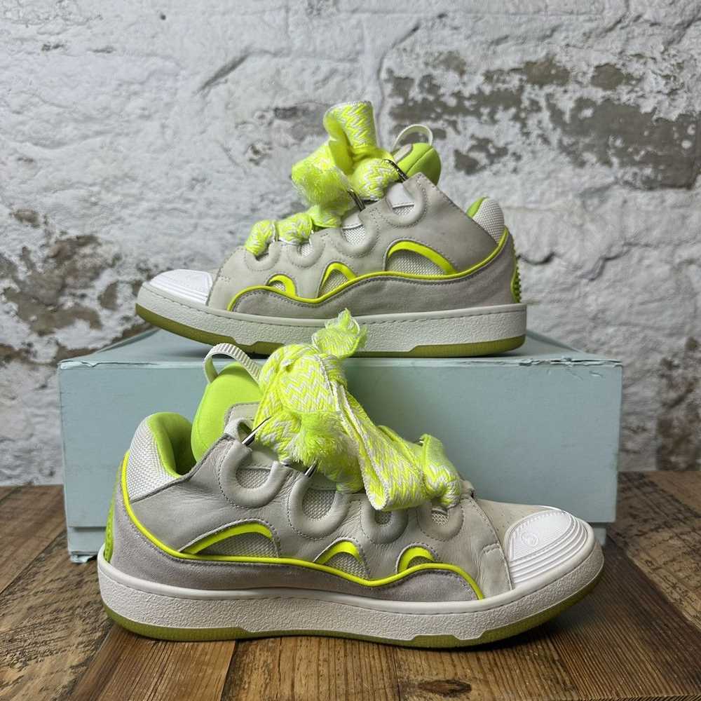 Lanvin Lanvin Curb Sneaker White Neon Yellow Size… - image 2