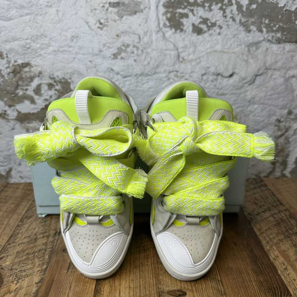 Lanvin Lanvin Curb Sneaker White Neon Yellow Size… - image 3