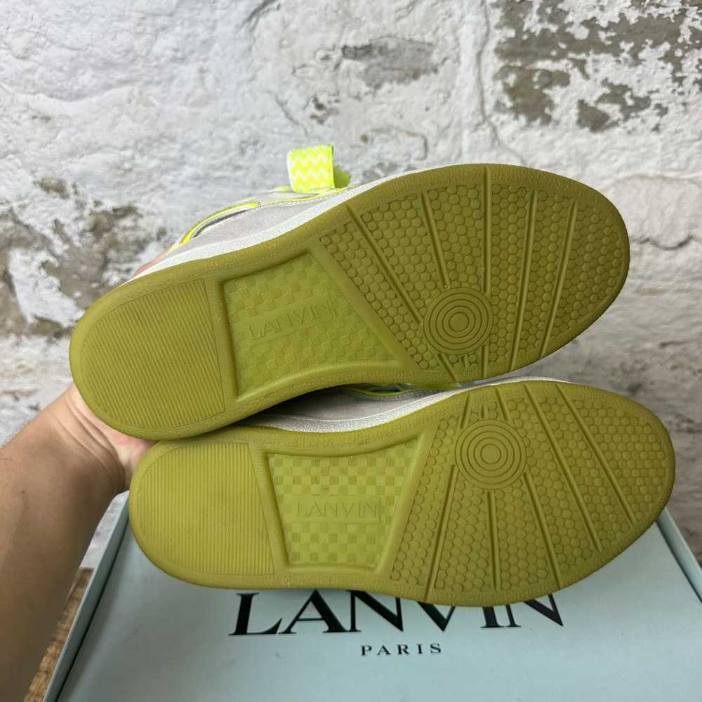 Lanvin Lanvin Curb Sneaker White Neon Yellow Size… - image 5