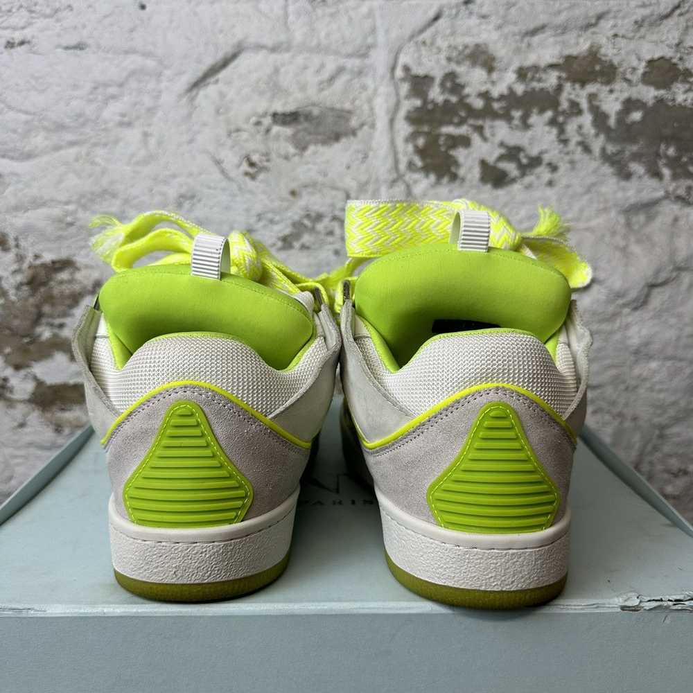 Lanvin Lanvin Curb Sneaker White Neon Yellow Size… - image 6
