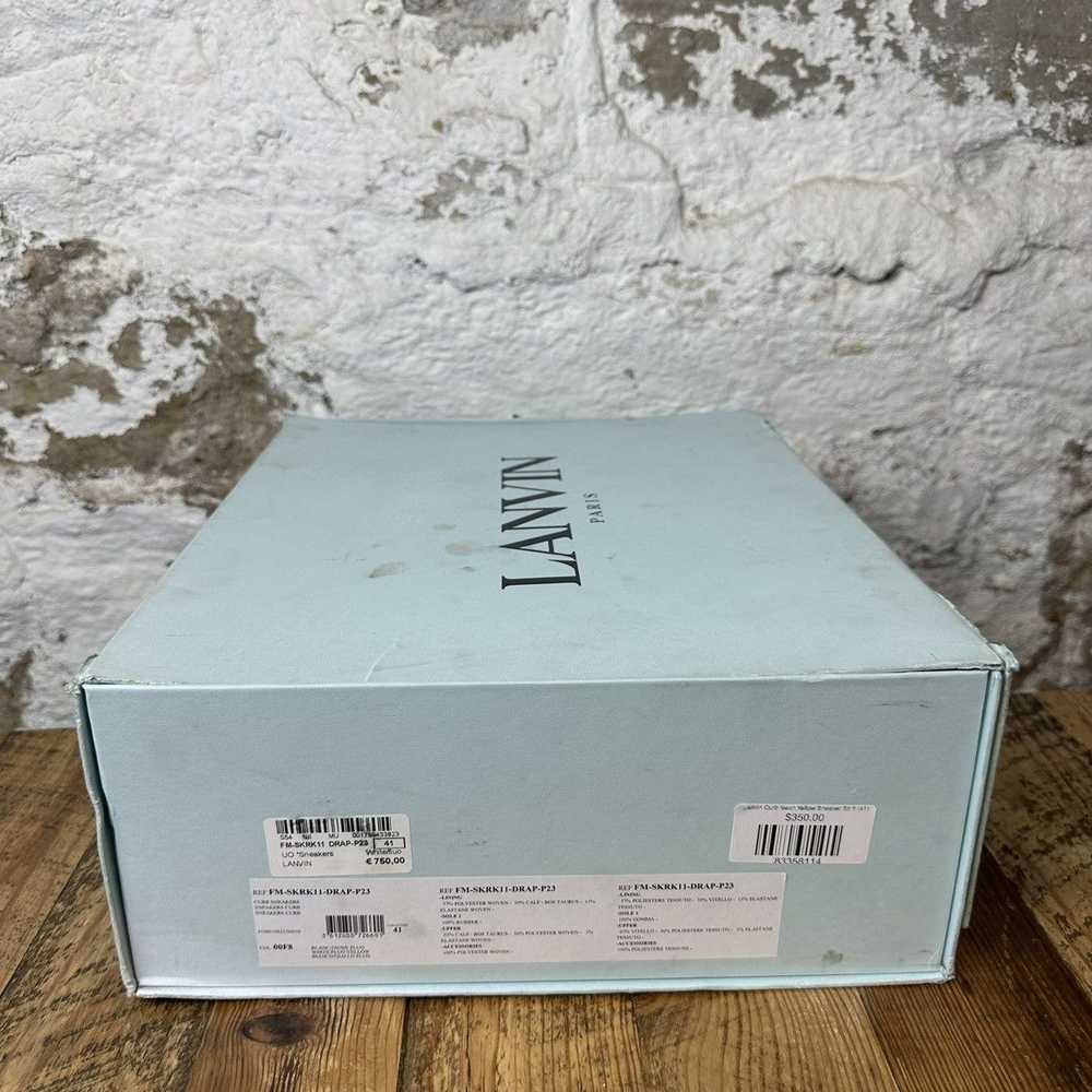 Lanvin Lanvin Curb Sneaker White Neon Yellow Size… - image 8