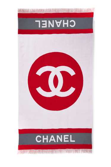 Red & Multicolor Terry Cloth Beach Towel