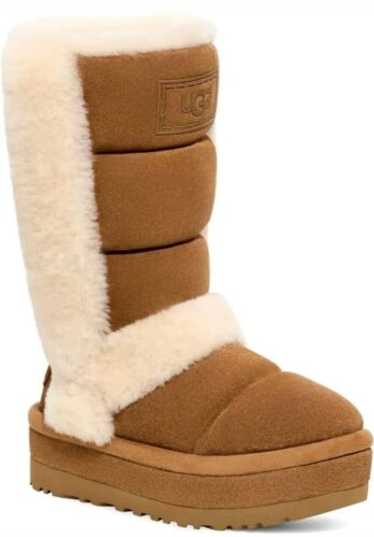 sale!国内発送☆UGG Classic Chillapeak Tall ブーツ UGG CLASSIC CHILLAPEAK TALL WOMEN BOOTS SUEDE CHESTNUT US 5