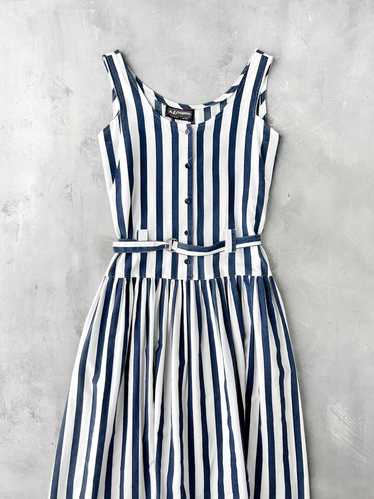 Striped Midi Dress 80's - Small